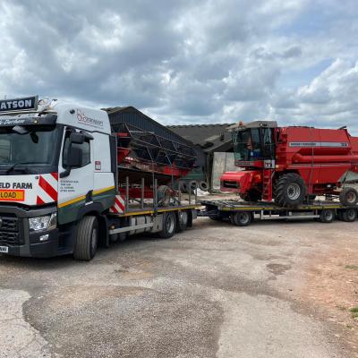 A nice combine on the move from Devon to Midlothian