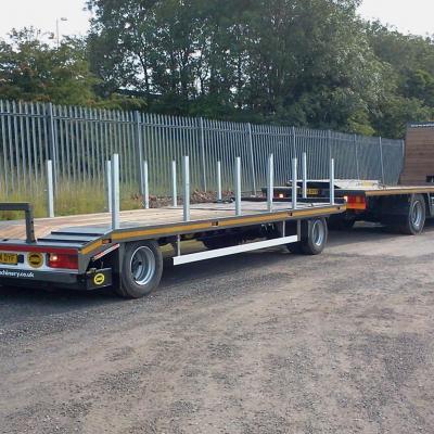 Our original jumbo trailer, on its first day of service back in 2011