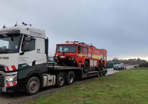 Tony playing with big boys toys today a 18 ton 6x6 fire appliance