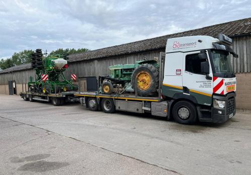 Classic John Deere Heading to a local farm for restoration then to be used on the clamp