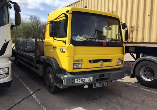 Our old renault midlinner spotted in a truck stop still going well 12 years after we sold it