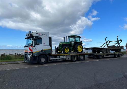 A beautifully restored 2250 on its way from Ayrshire to its new home in Kent 
Nationwide service for all tractors lorries plant